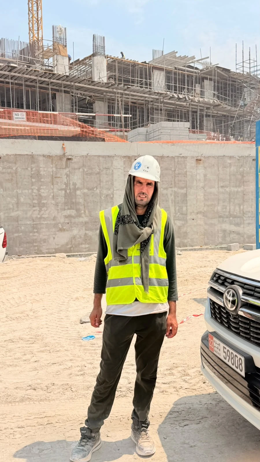 Supplied photo of site team